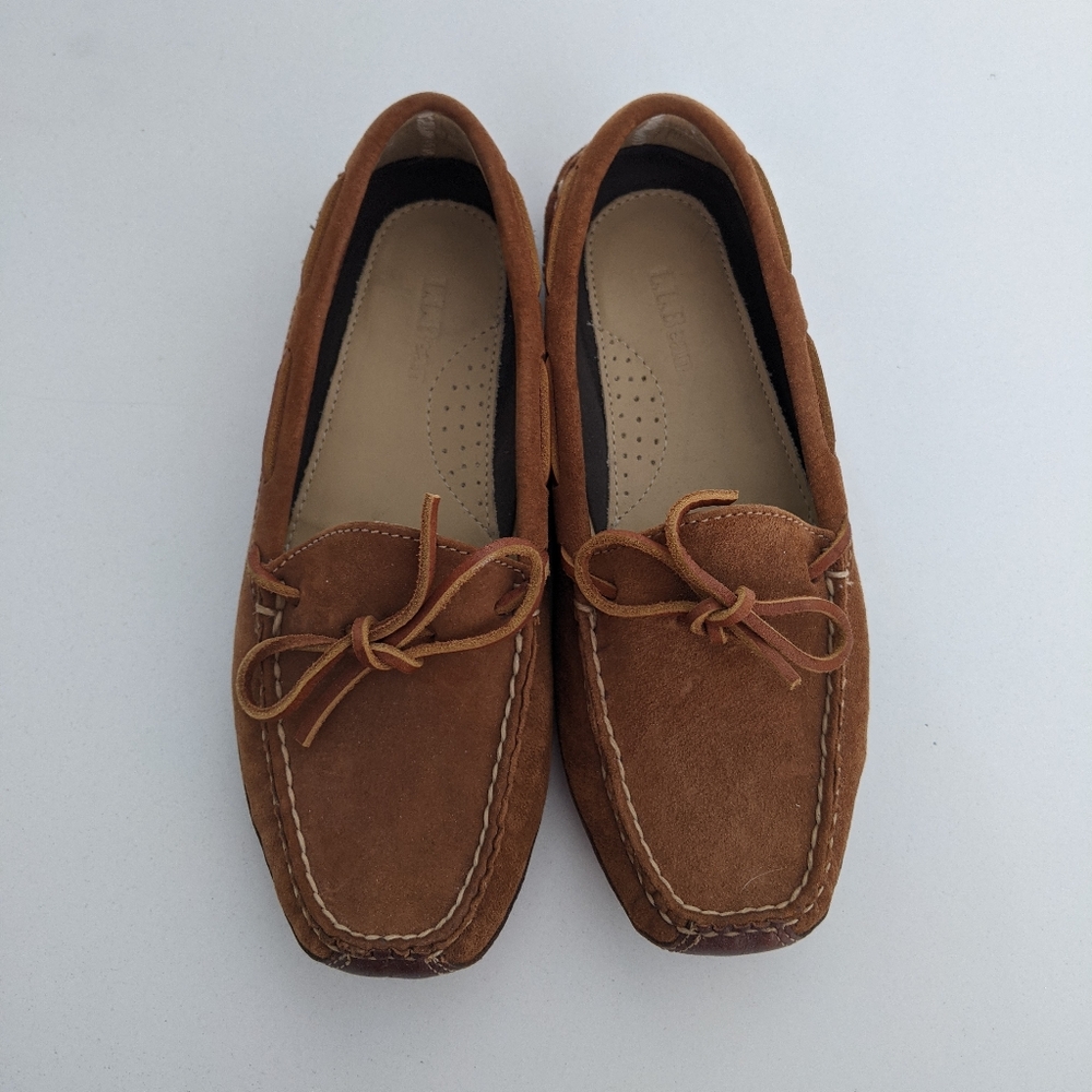 NWOT LL Bean womens leather double soled slipper